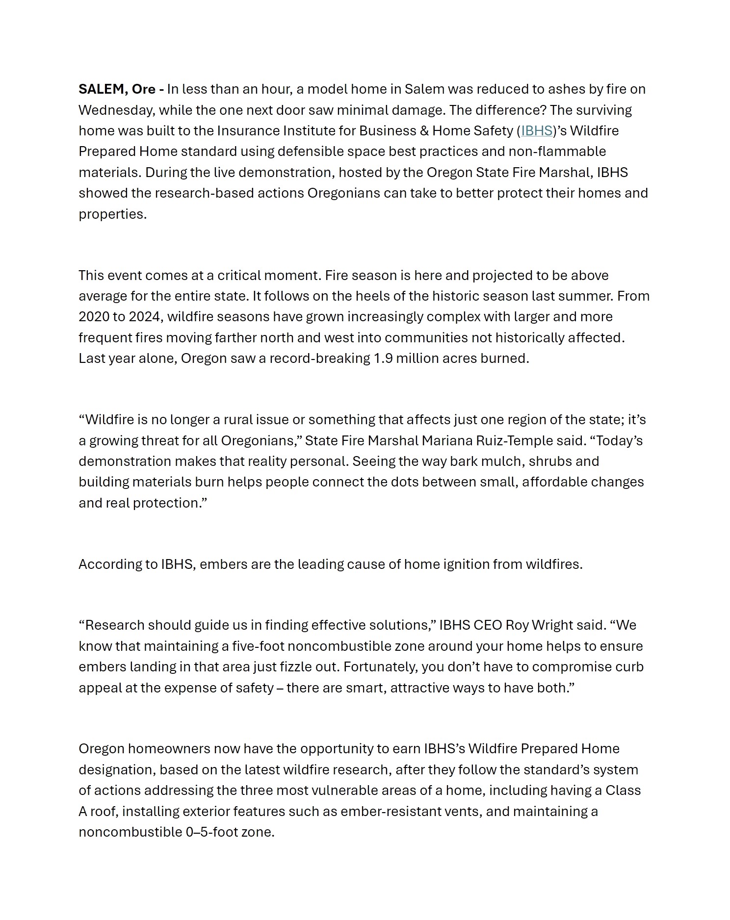 news release Posted on FlashAlert